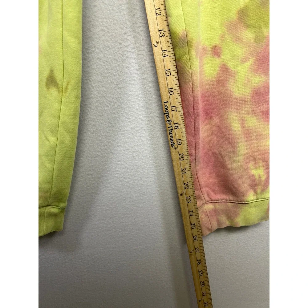 Nike Tie Dye Streetwear Joggers Womens XL Lime Green Berry Fleece Sweatpants